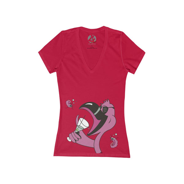 "Happy Hour" Women's Jersey Short Sleeve Deep V-Neck Tee by Joe Cool - GaleraCollective