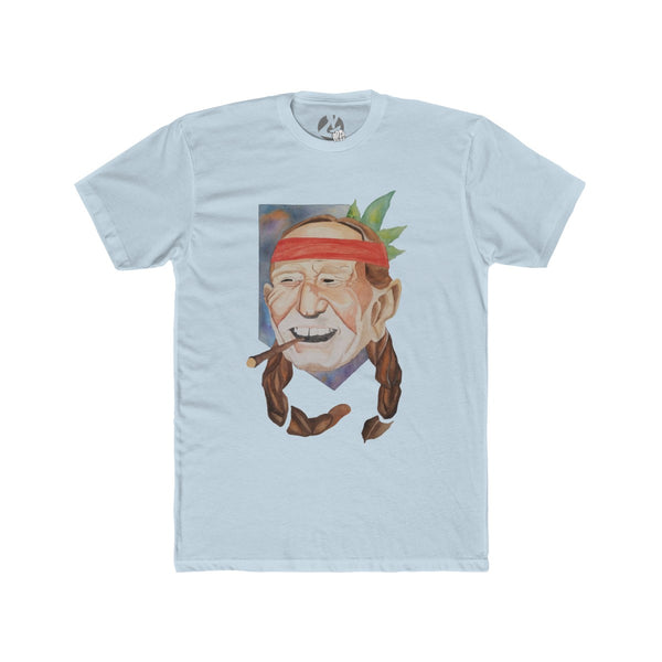 Willie Nelson Ortworks Men's Cotton Crew Tee by Ortie - GaleraCollective