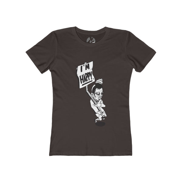 "I'm Happy" Women's The Boyfriend Tee by Ortie - GaleraCollective
