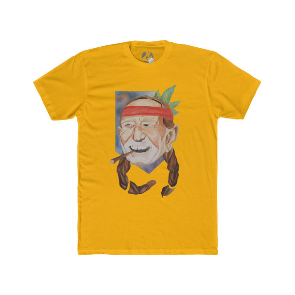 Willie Nelson Ortworks Men's Cotton Crew Tee by Ortie - GaleraCollective