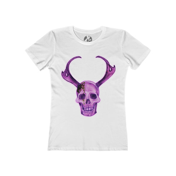 "Purple Skull" Women's The Boyfriend Tee by Ripes - GaleraCollective