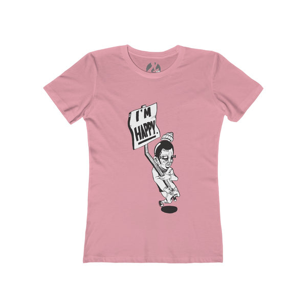 "I'm Happy" Women's The Boyfriend Tee by Ortie - GaleraCollective